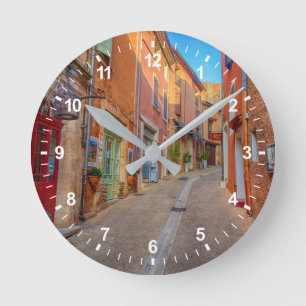Horloge Ronde Ville colorée de French Hillside