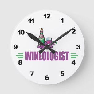 Horloge Ronde Vin humoristique