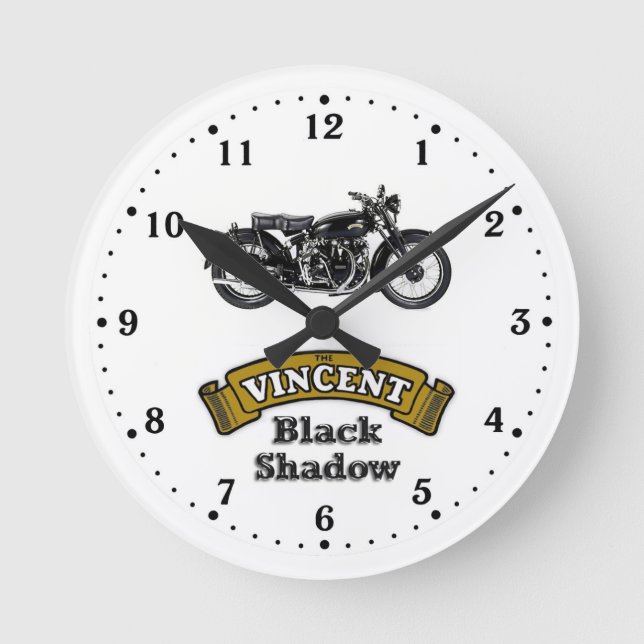 Horloge Ronde Vincent Black Shadow wall clock (Recto)