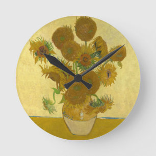 Horloge Ronde Vincent Van Gogh 15 Peinture de tournesols