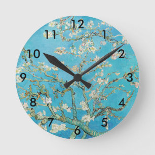 Horloge Ronde Vincent van Gogh - Fleur d'amandier