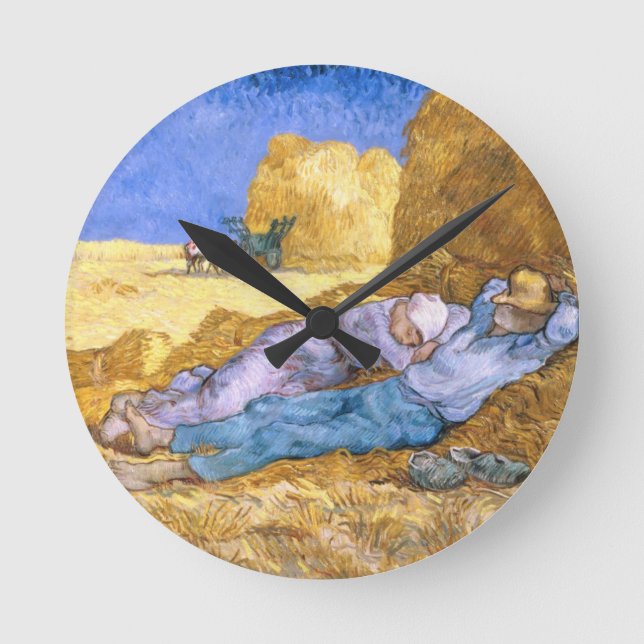 Horloge Ronde Vincent van Gogh | Noon, The Siesta, after Millet (Recto)
