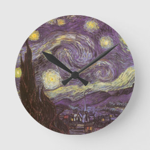 Horloge Ronde Vincent van Gogh - Nuit étoilée