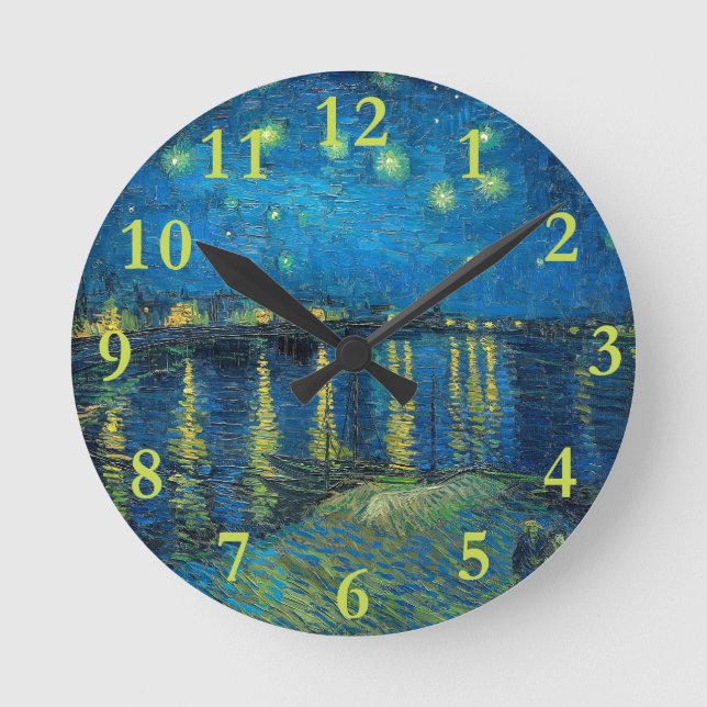 Horloge Ronde Vincent Van Gogh Starry Night Over the Rhone (Recto)