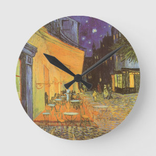 Horloge Ronde Vincent van Gogh - Terrasse de café la nuit