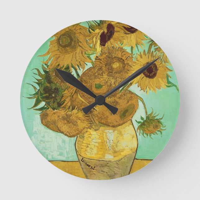 Horloge Ronde Vincent van Gogh | Tournesols, 1888 (Recto)