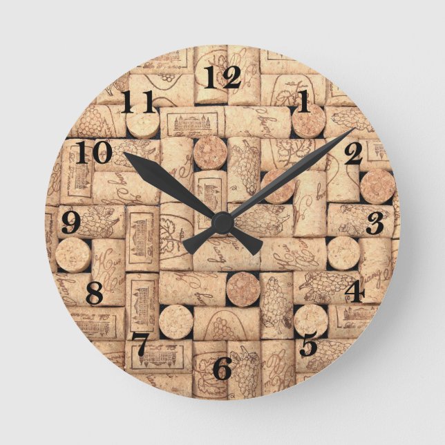 Horloge Ronde Vins Corks (Recto)