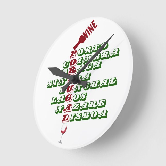 Horloge Ronde Vins portugais Vins à Mur de Vins (Angle)