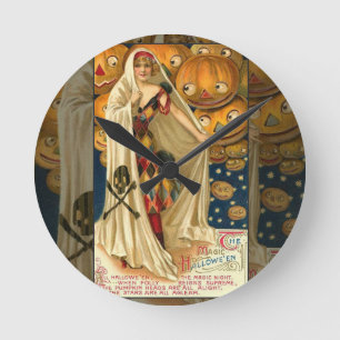 Horloge Ronde Vintage Halloween