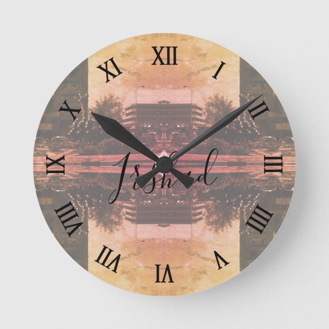 Horloge Ronde Vintage Iraq Baghdad fountain (Recto)