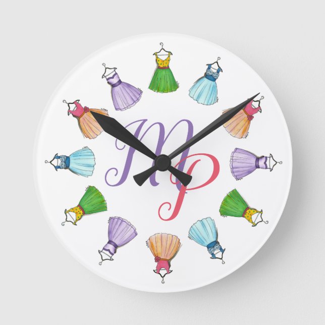 Horloge Ronde Vintage les années 50 Prom Party robes Fashionista (Recto)