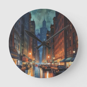 Horloge Ronde Vintage Manhattan New York