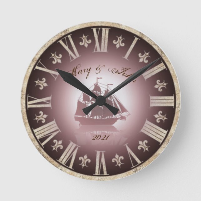 Horloge Ronde Vintage mariage (Recto)