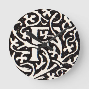 Horloge Ronde Vintage Monogram F Art Nouveau Letter