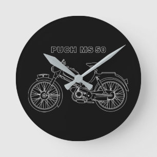 Horloge Ronde Vintage Moped