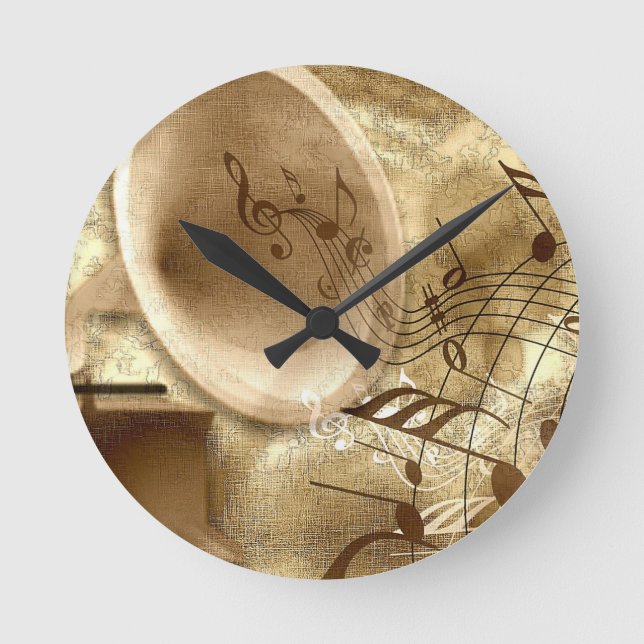 Horloge Ronde Vintage music (Recto)