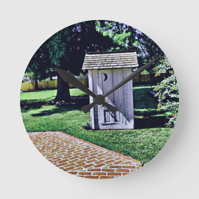 Horloge Ronde Vintage Outhouse (Recto)