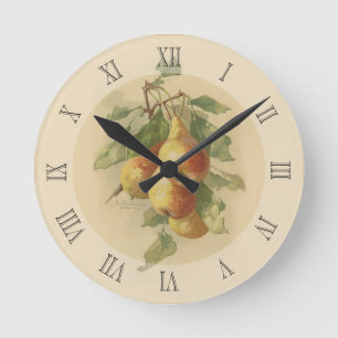 Horloge Ronde Vintage pears