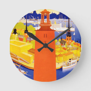 Horloge Ronde Vintage Stockholm