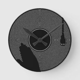 Horloge Ronde Vinyl Record Wall Clock