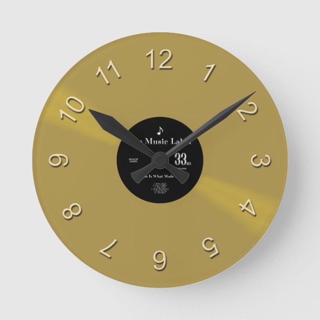 Horloge Ronde Vinyl Time (Recto)