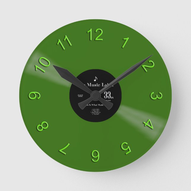 Horloge Ronde Vinyl Time (Recto)