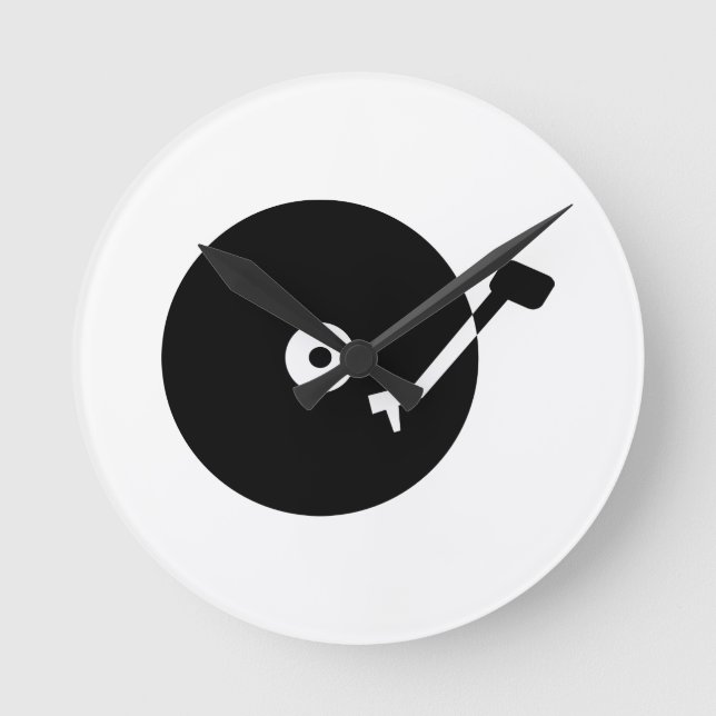 Horloge Ronde vinyle Tourne-disque (Recto)