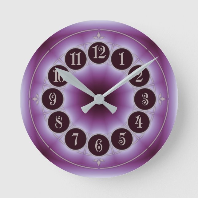 Horloge Ronde Violet (Recto)
