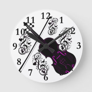 Horloge Ronde Violin, I'm Rocking _