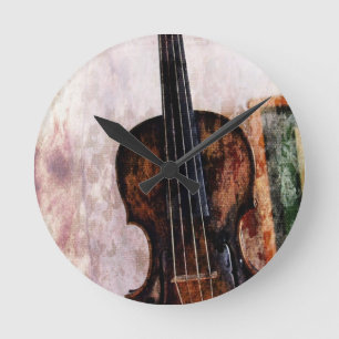 Horloge Ronde violon de violon d'instrument de musique
