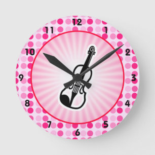 Horloge Ronde Violon mignon