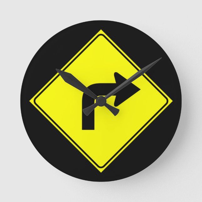 Horloge Ronde Virage à droite uniquement (Recto)