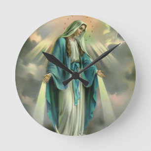 Horloge Ronde Virgin Mary