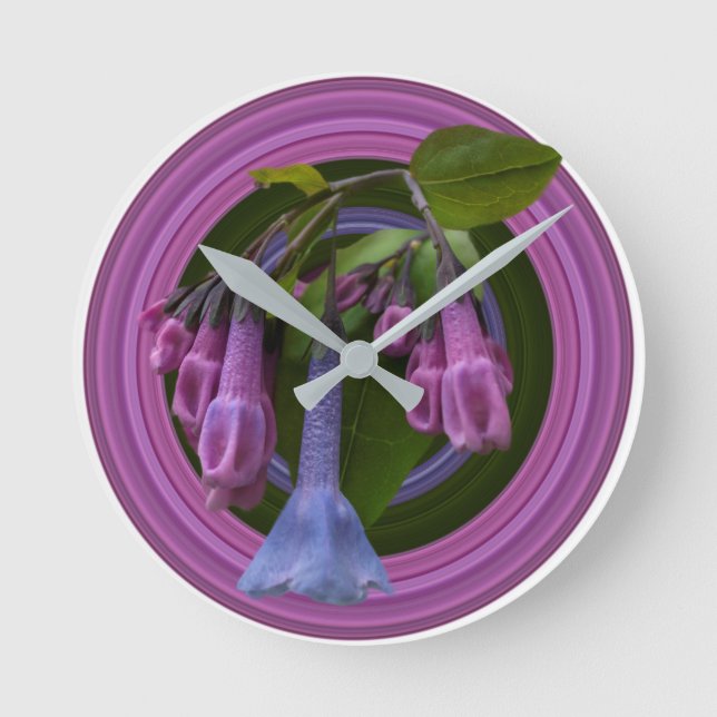 Horloge Ronde Virginia Bluebell Round Clock (Recto)