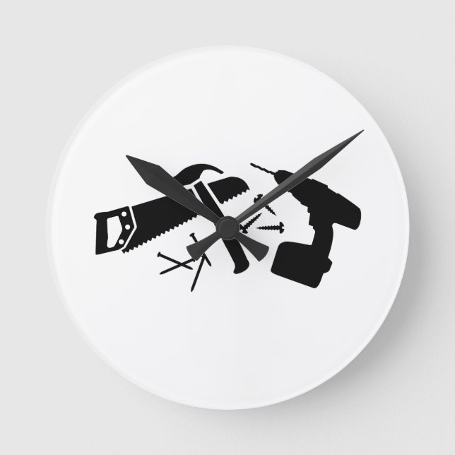 Horloge Ronde Vis à ongles de marteau de tournevis (Recto)