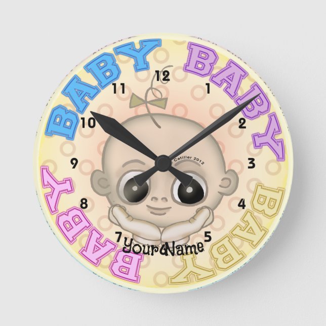 Horloge Ronde Visage de bébé (Recto)
