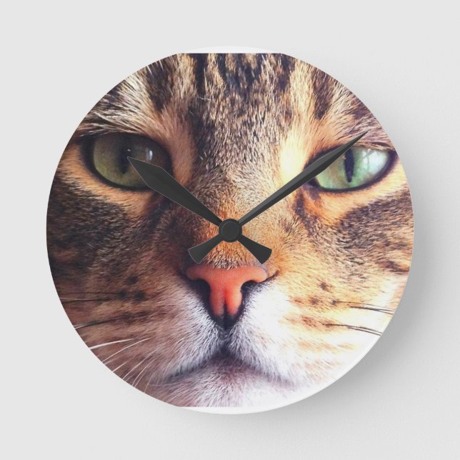 Horloge Ronde Visage de chat (Recto)