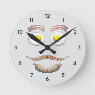 HORLOGE RONDE VISAGE DE PETIT-DÉJEUNER ANGLAIS