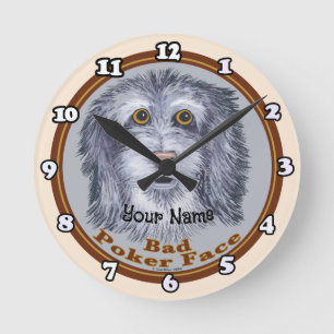 Horloge Ronde Visage de Poker de Berger