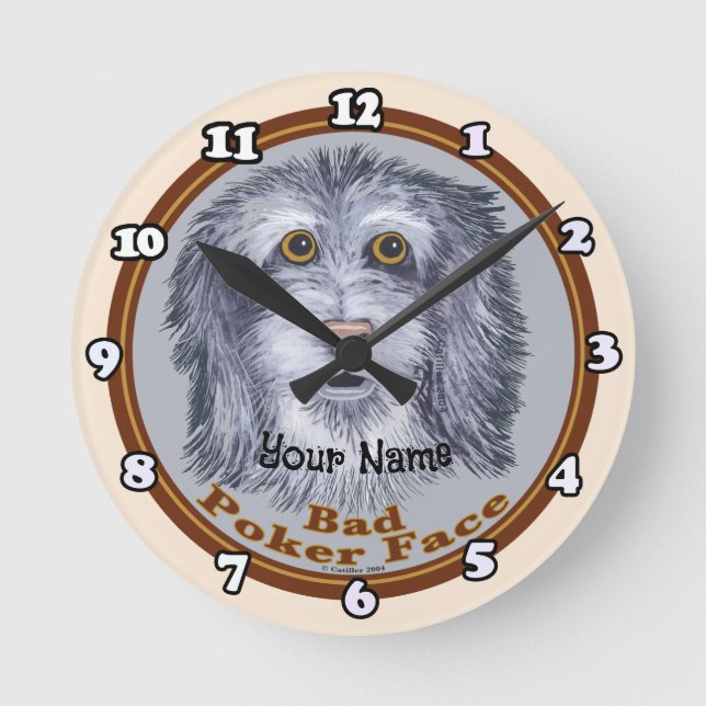 Horloge Ronde Visage de Poker de Berger (Recto)