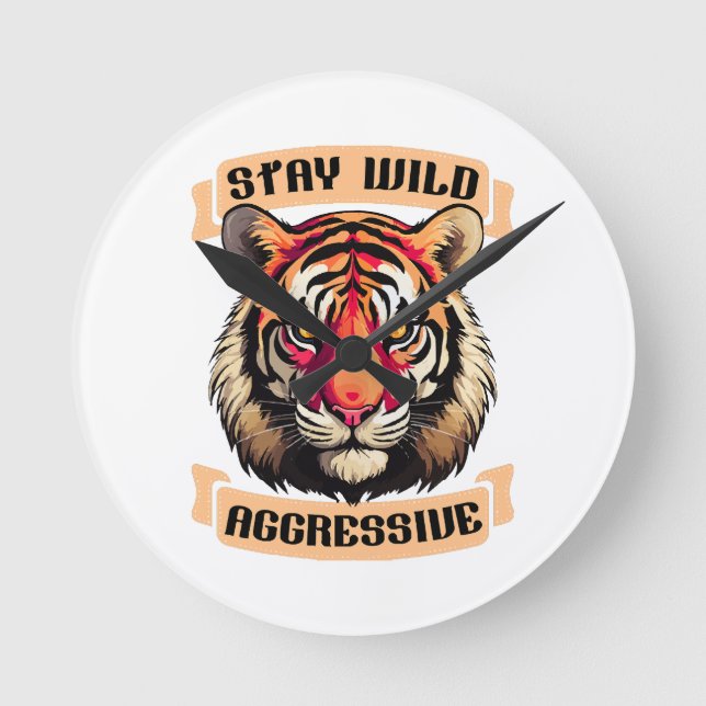 HORLOGE RONDE VISAGE DE TIGRE (Recto)
