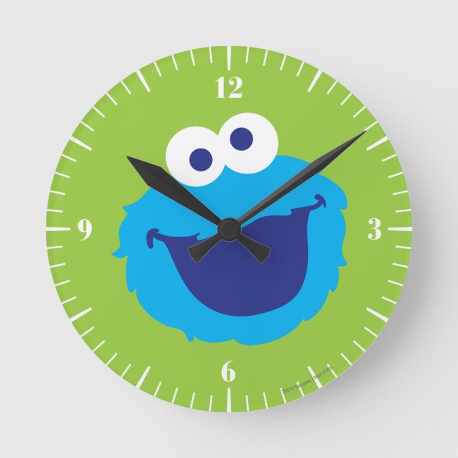 Horloge Ronde Visage du monstre de cookies (Recto)
