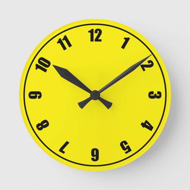Horloge Ronde Visage Jaune (Recto)