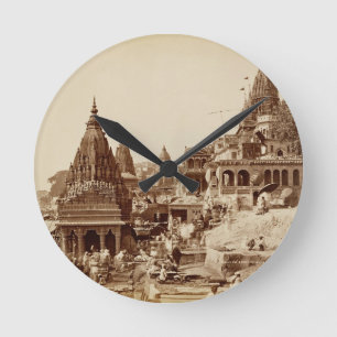 Horloge Ronde Vishnu Pud et d'autres temples, Benares (photo de