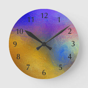 Horloge Ronde Vitre tendu, fenêtre brillante transparente et col