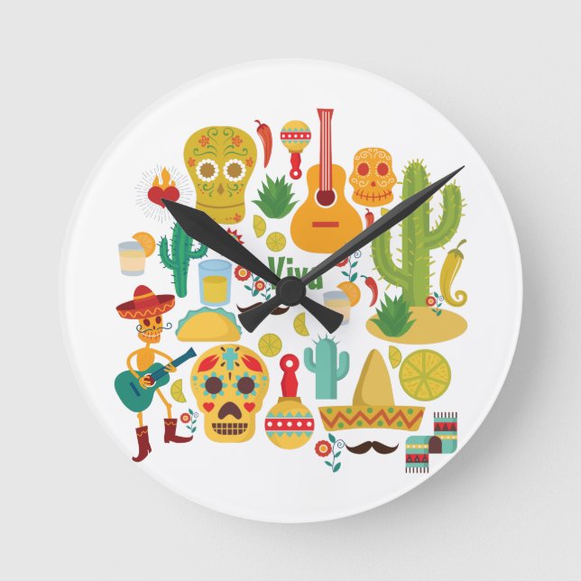 Horloge Ronde viva mexique (Recto)