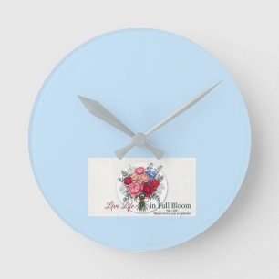 Horloge Ronde • Vive la vie en pleine floraison chemin de table