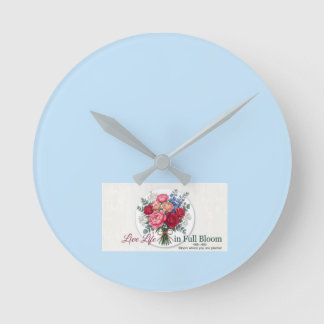 Horloge Ronde • Vive la vie en pleine floraison chemin de table