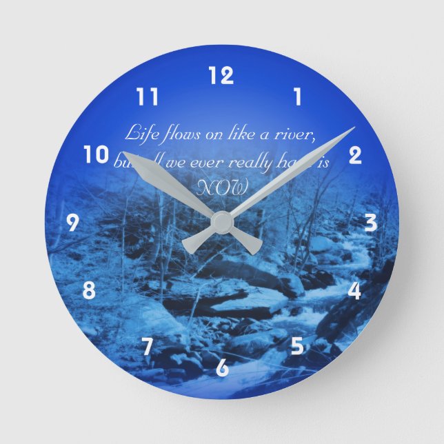 Horloge Ronde Vivez Dans L'Inspirationnel Actuel (Recto)