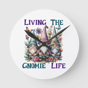 Horloge Ronde Vivre la vie de gnome